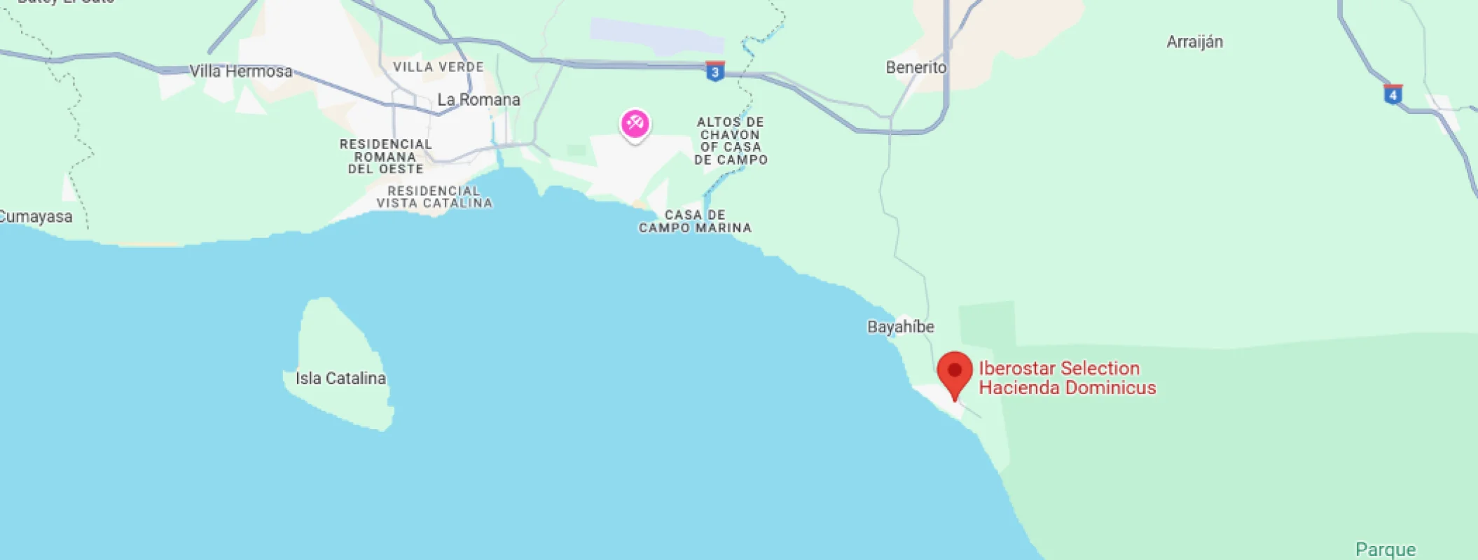 map showing location of Iberostar Selection Hacienda Dominicus in the Dominican Republic