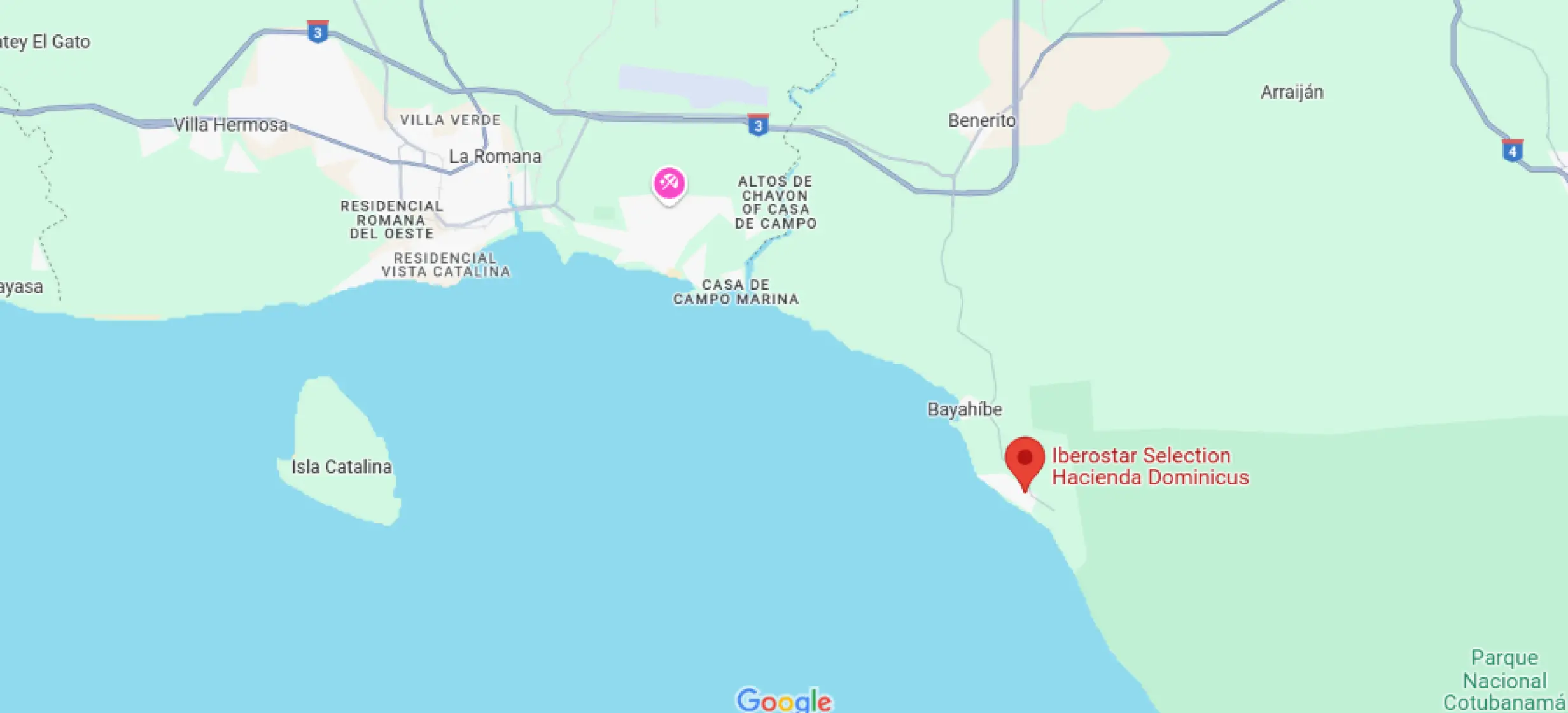 map showing location of Iberostar Selection Hacienda Dominicus in the Dominican Republic