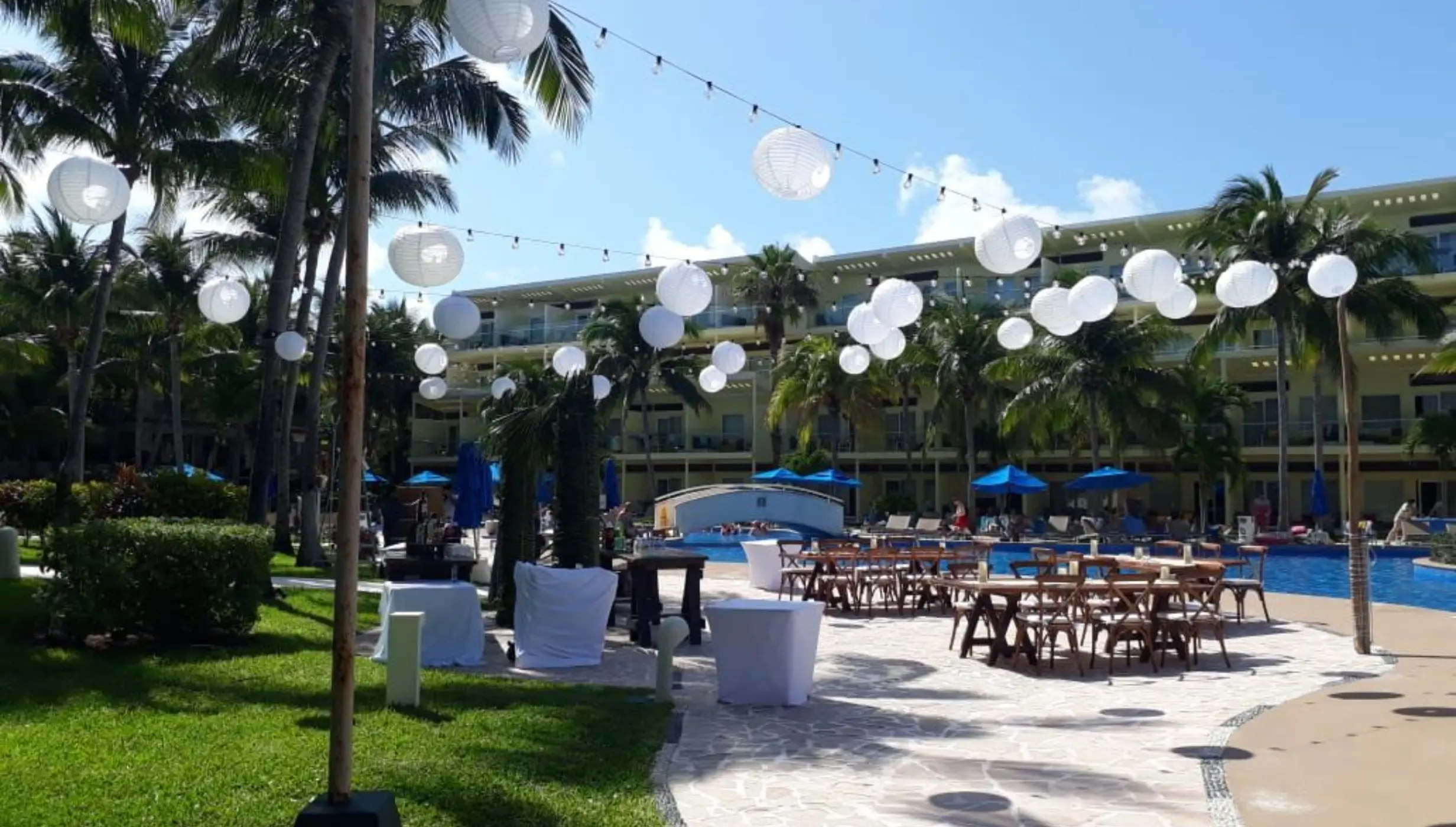 Pool deck venue at Iberostar Selection Riviera Cancun