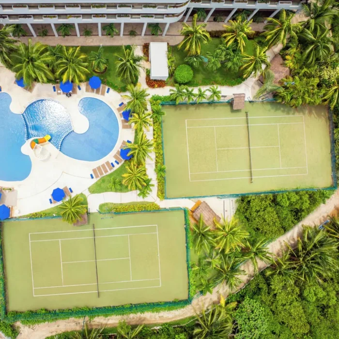 tennis courts at Iberostar Selection Riviera Cancun