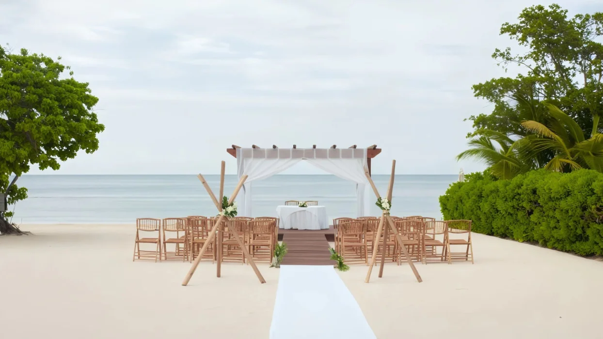 Beach gazebo venue at Iberostar Selection Rose Hall Suites