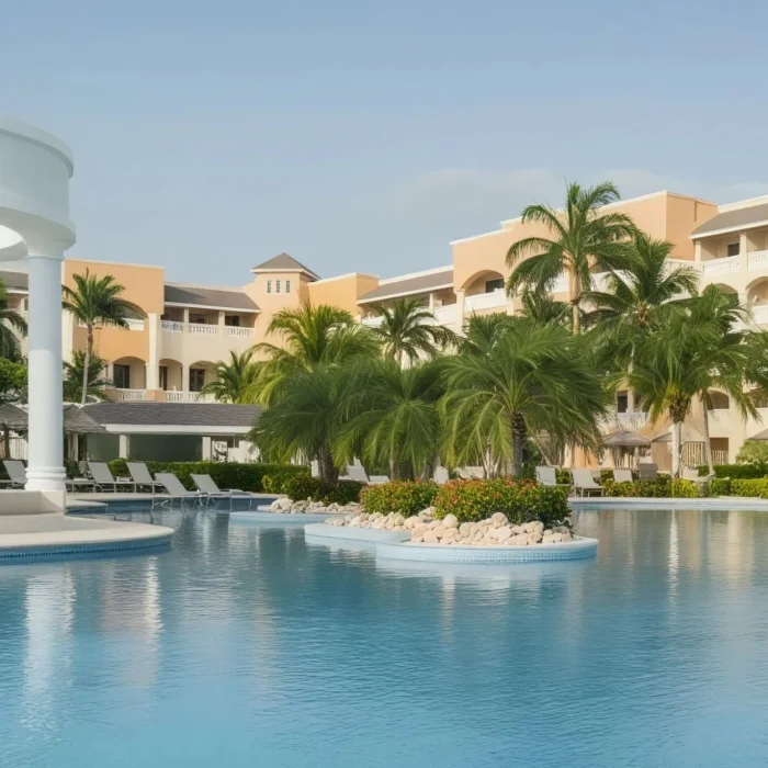 Infinity pool gazebo venue at Iberostar Selection Rose Hall Suites
