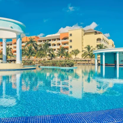 Infinity pool gazebo venue at Iberostar Selection Rose Hall Suites