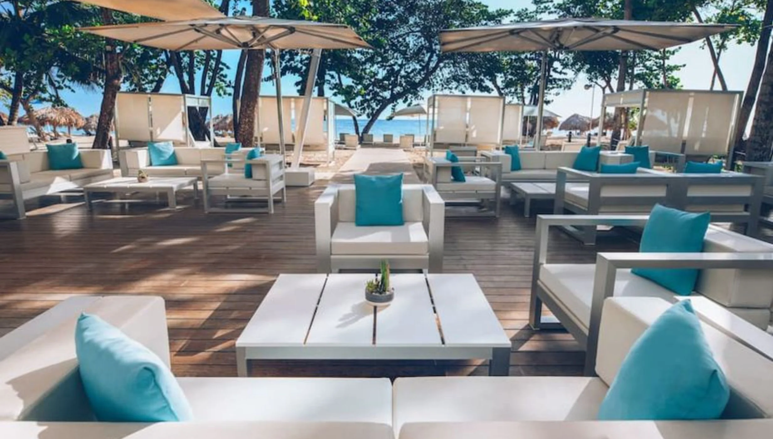 beachside lounge at Iberostar Waves Costa Dorada