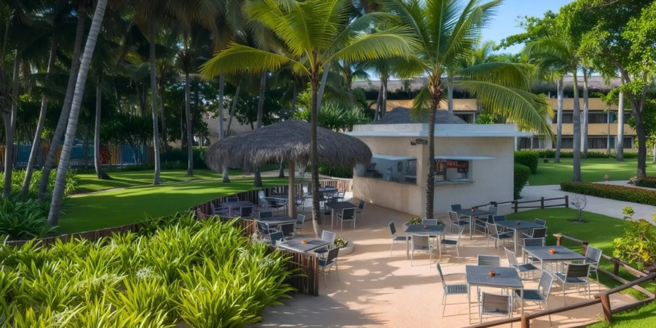 El Chiringuito bar and outdoor terrace at Iberostar Waves Costa Dorada, Puerto Plata
