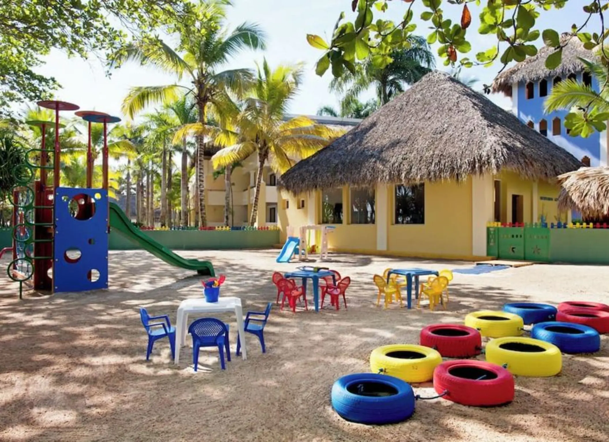 Outdoor Star Camp kids club playground and activities area at Iberostar Waves Costa Dorada, Puerto Plata