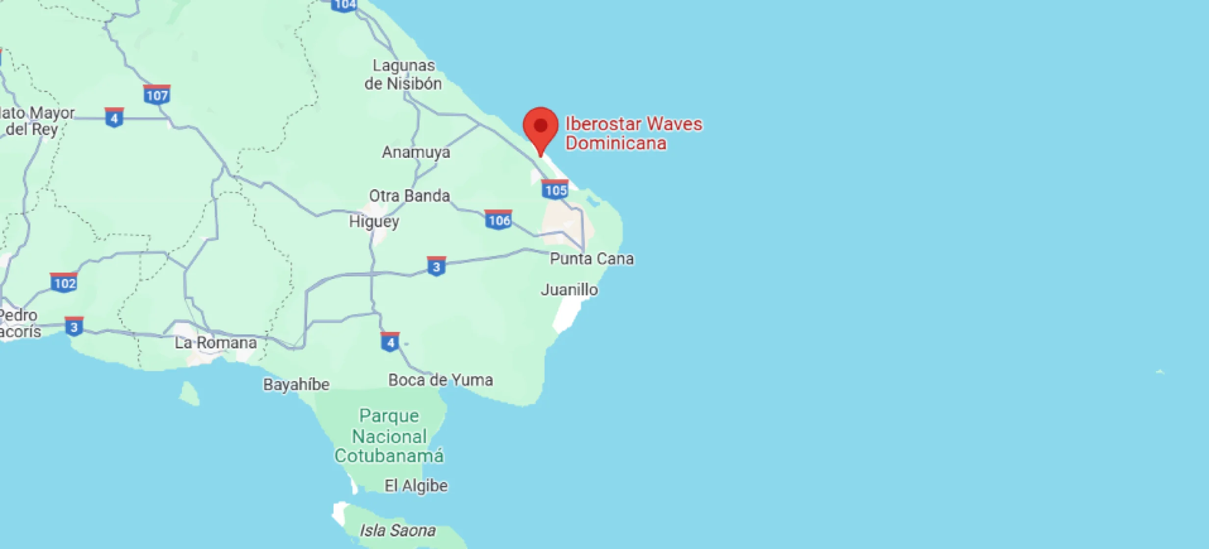 location of iberostar waves dominicana in the dominican republic