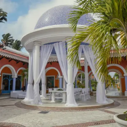 Terraza del Centro gazebo wedding ceremony at Iberostar Waves Dominicana, Punta Cana