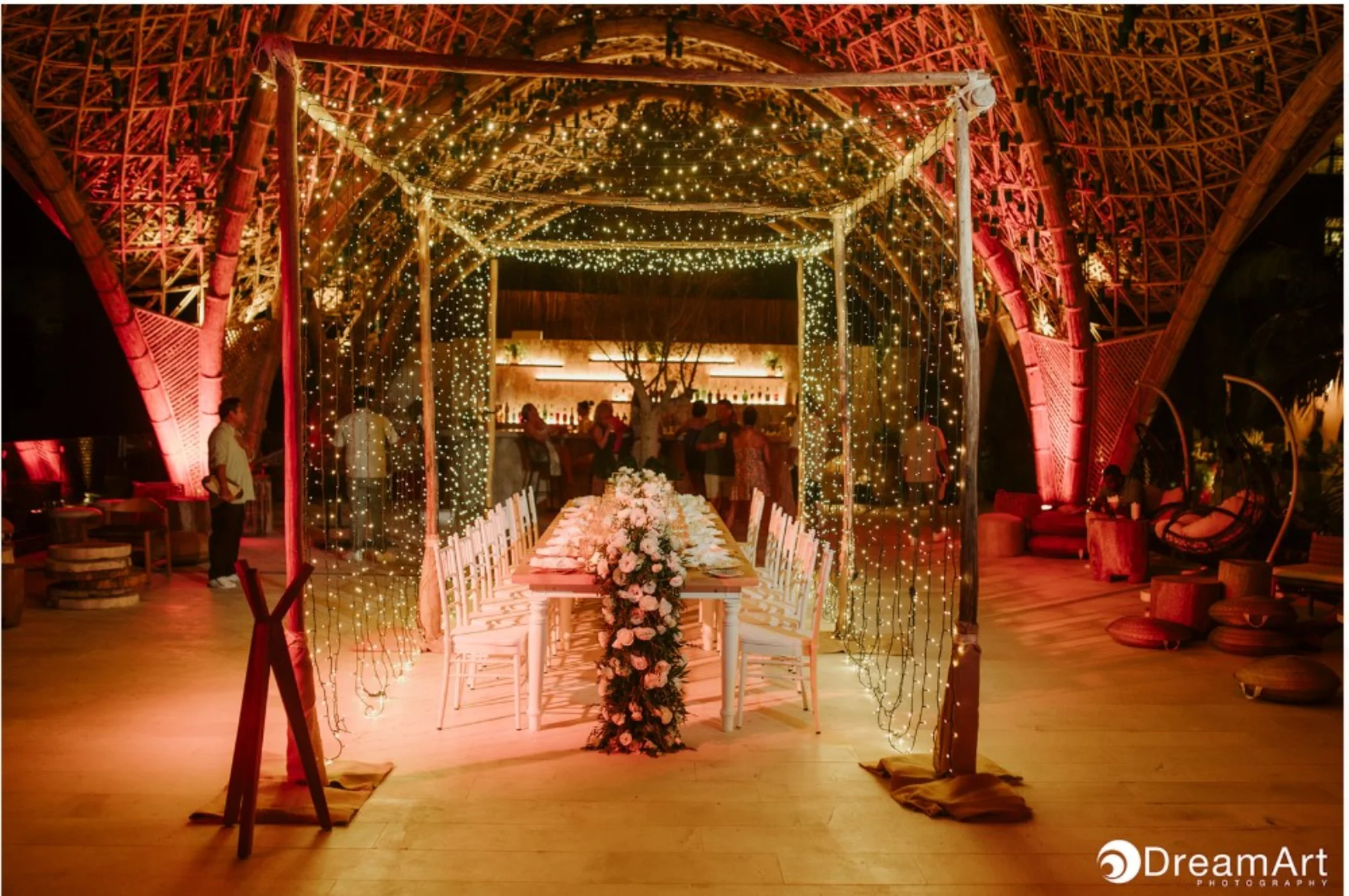 temple venue reception setup at impression isla mujeres by secrets
