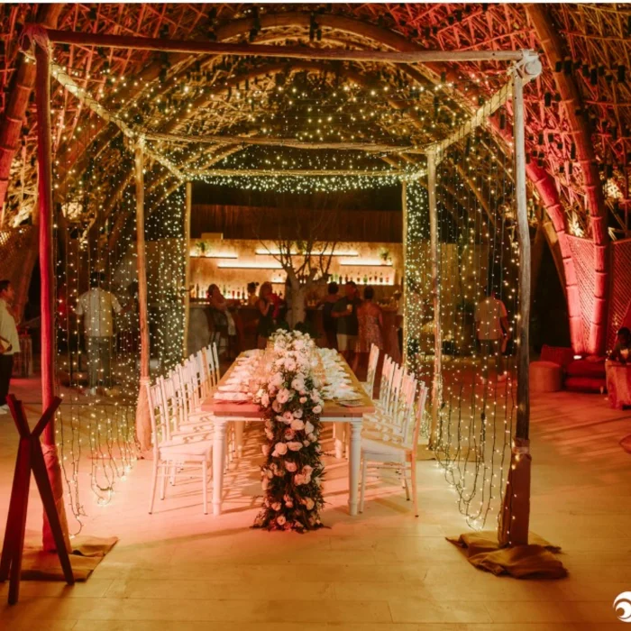 temple venue reception setup at impression isla mujeres by secrets