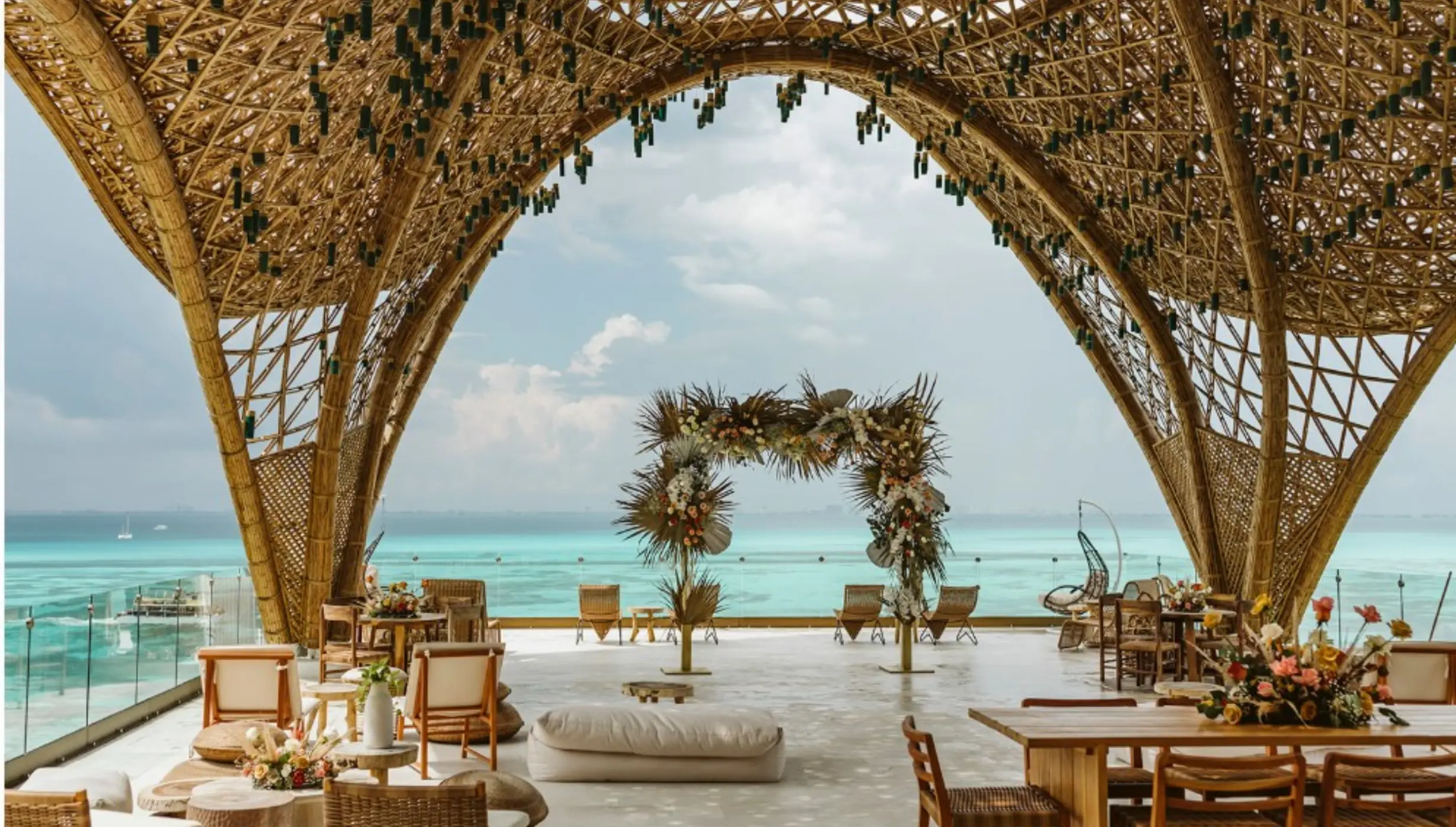temple wedding gazebo venue at impression isla mujeres by secrets