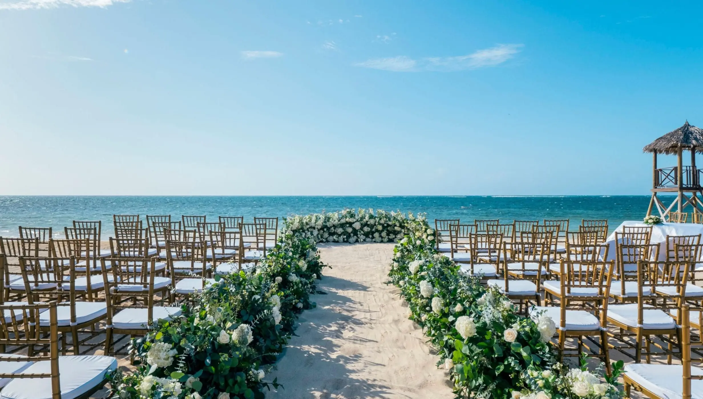 Beach front venue at JOIA Rose Hall by Iberostar