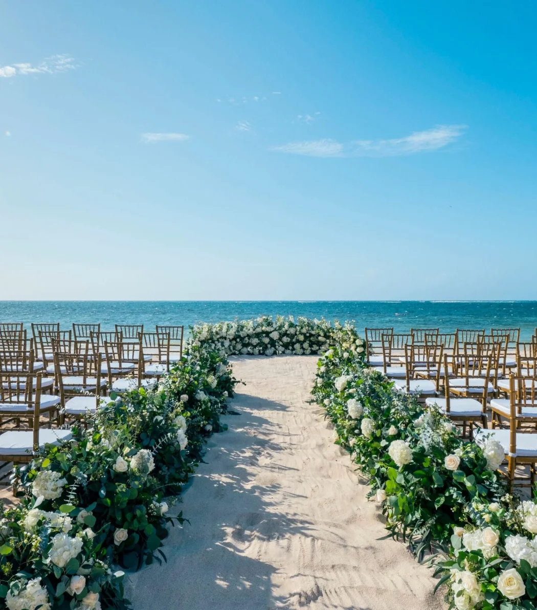 Beach front venue at JOIA Rose Hall by Iberostar