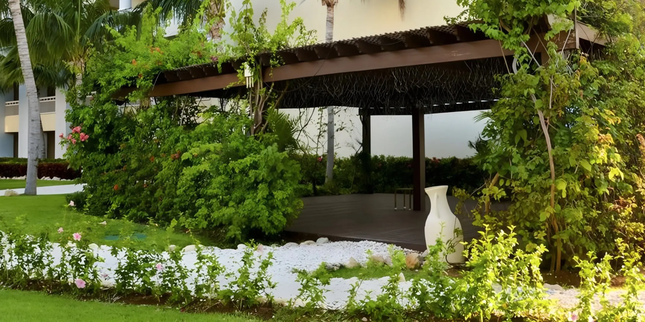 Yoga garden deck wedding venue at JOIA Rose Hall, Montego Bay