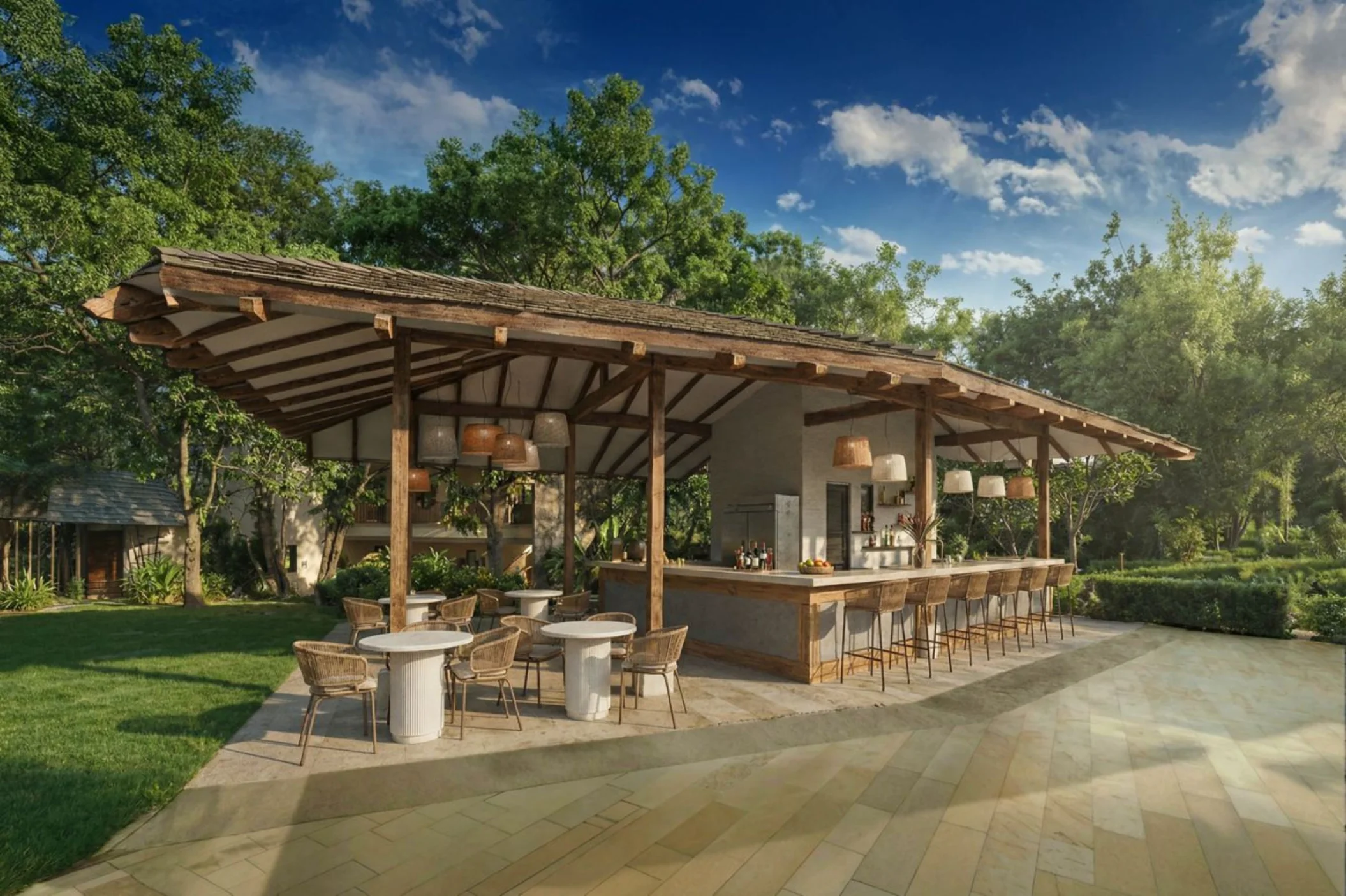 Green dome bar at JW Marriott Costa Elena