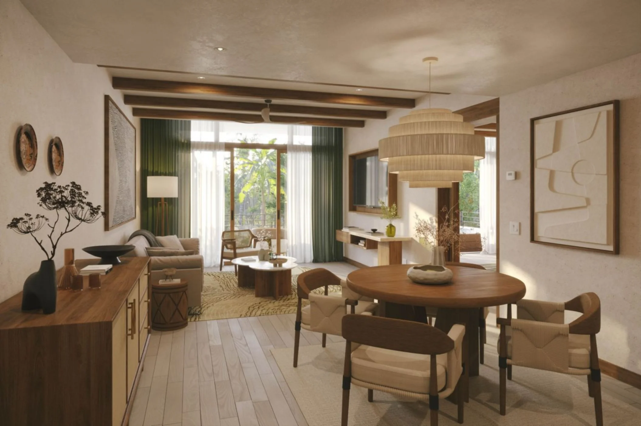 Living area of the master suite at JW Marriott Costa Elena