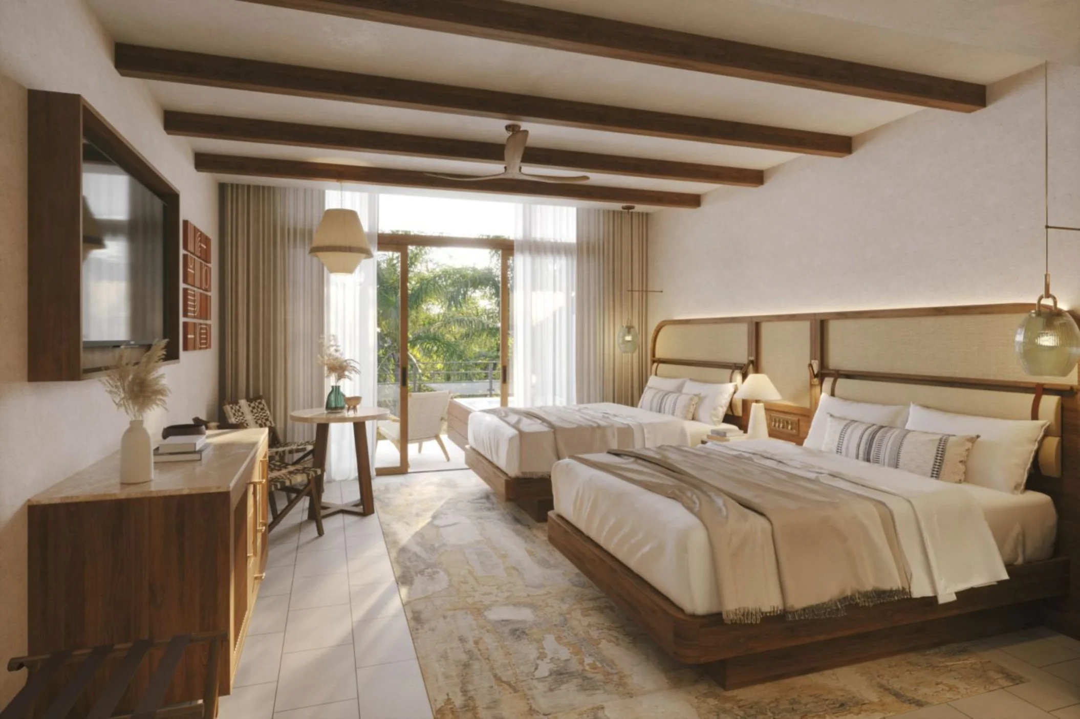 room with 2 beds at JW Marriott Costa Elena