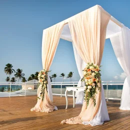 Margaritaville Island Reserve Destination Wedding ceremony setup.