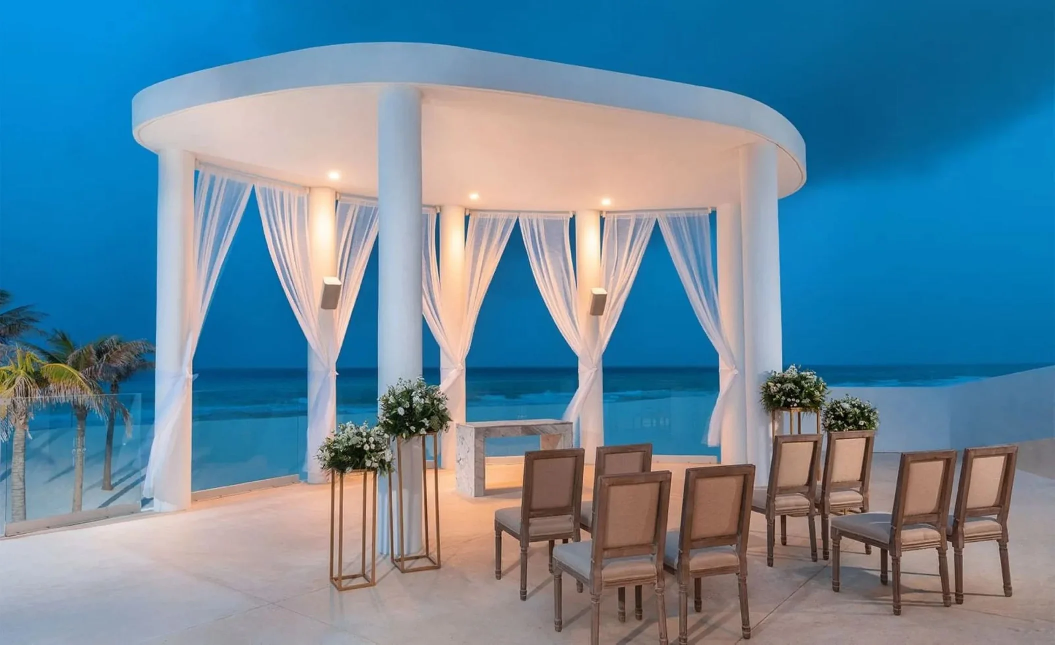 blanc gazebo venue at Le Blanc Spa Resort Cancun