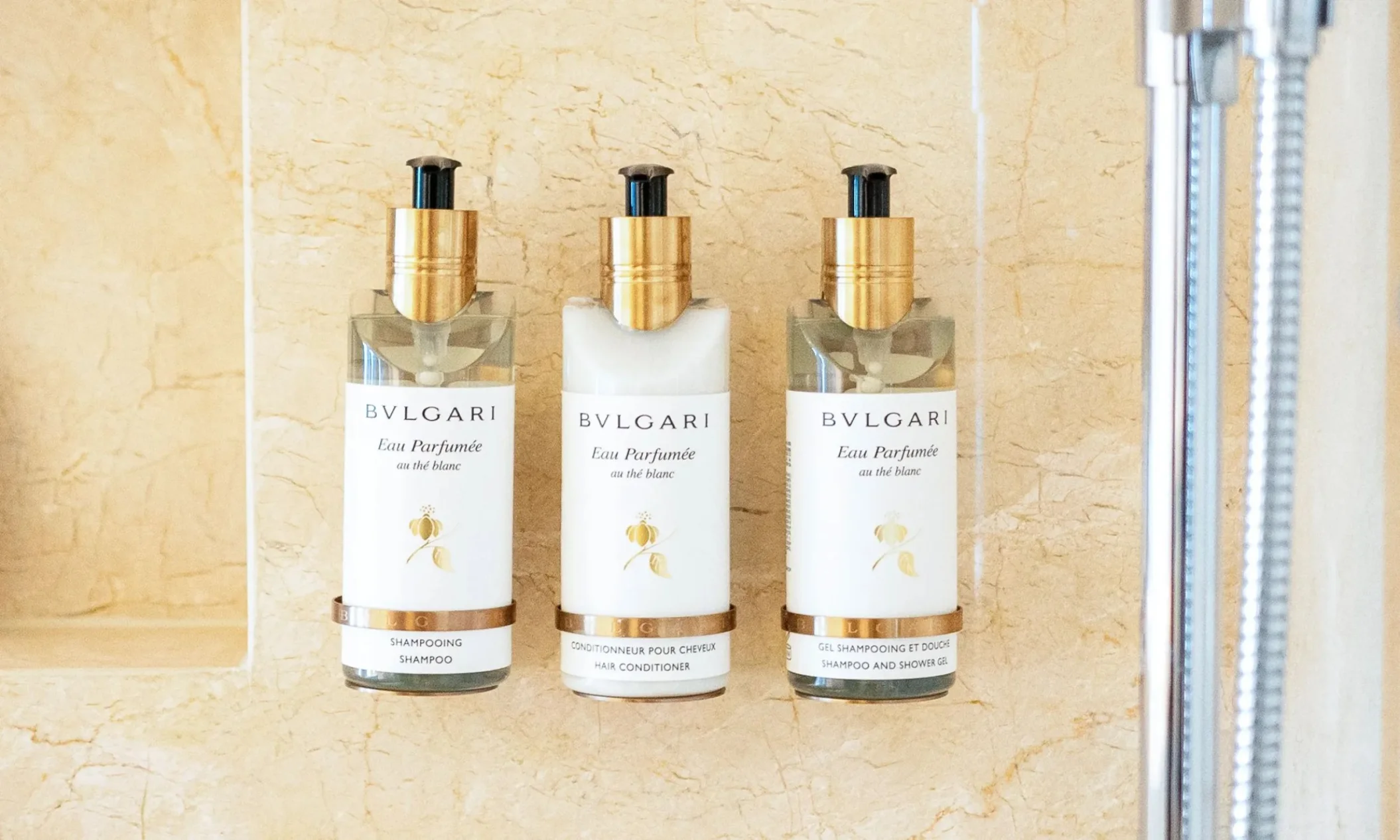 in-suite washroom amenities at Le Blanc Spa Resort Cancun