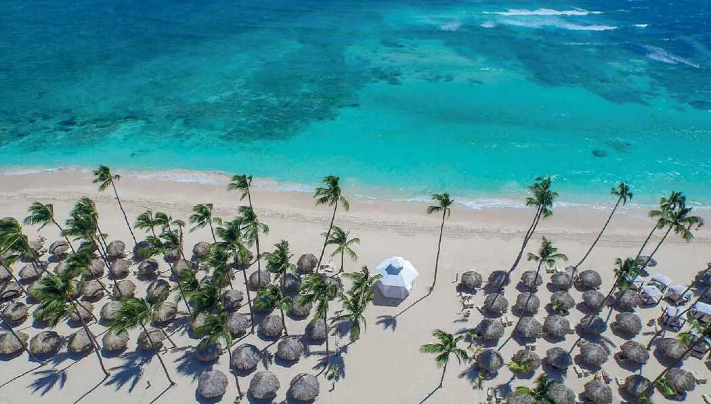 beach and gazebo at Majestic Colonial Punta Cana