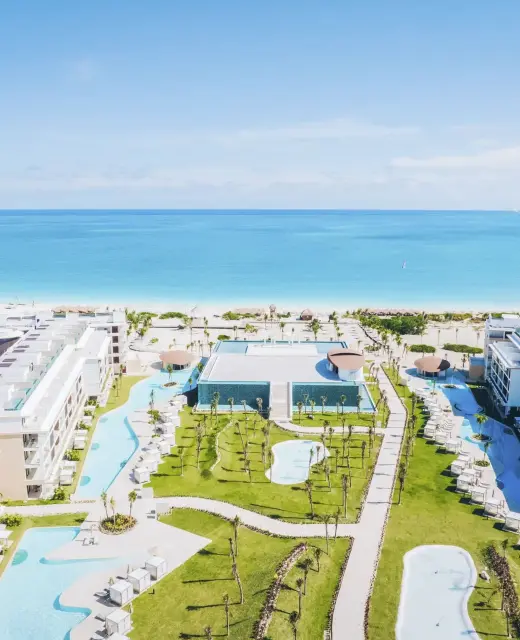 aerial view of majestic mirage costa mujeres