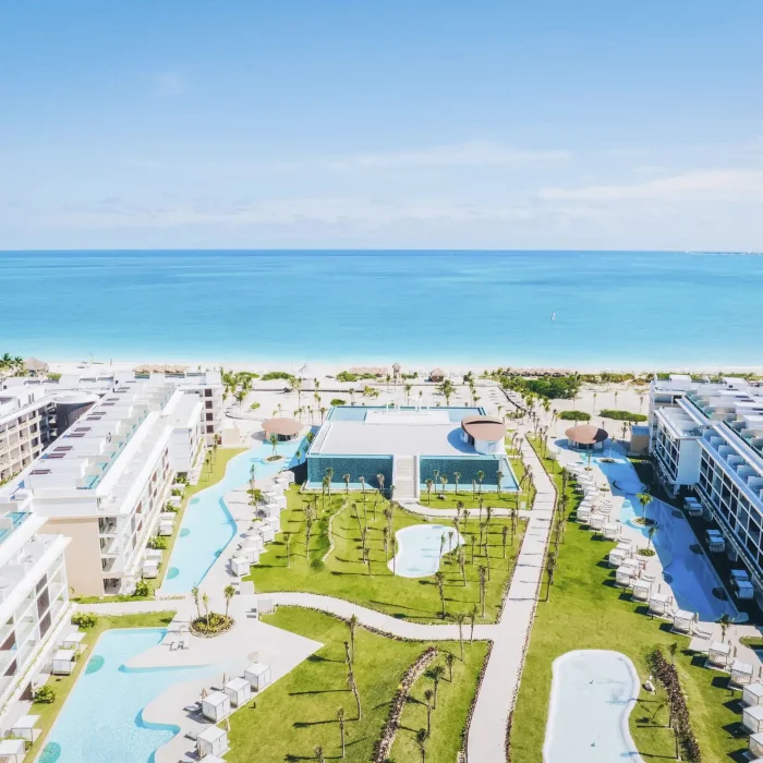 aerial view of majestic mirage costa mujeres
