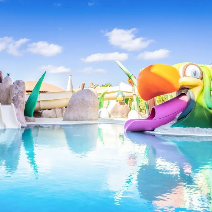 kids pool at Majestic Mirage Costa Mujeres with fun slides