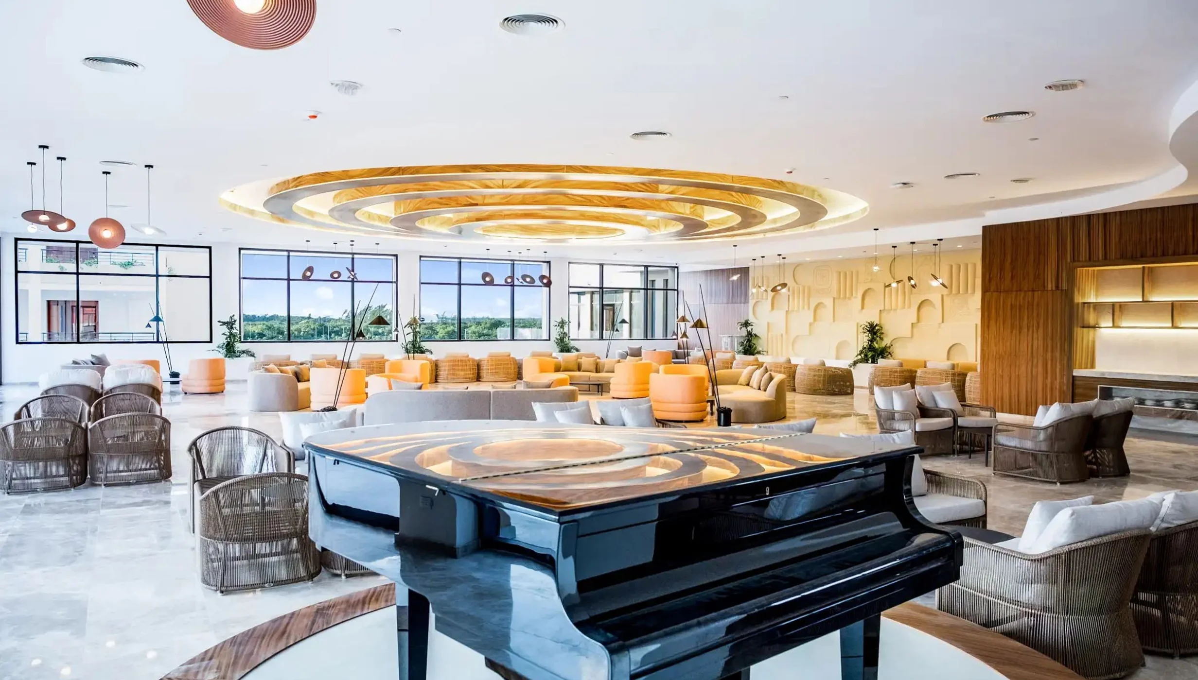 piano bar at Majestic Mirage Costa Mujeres