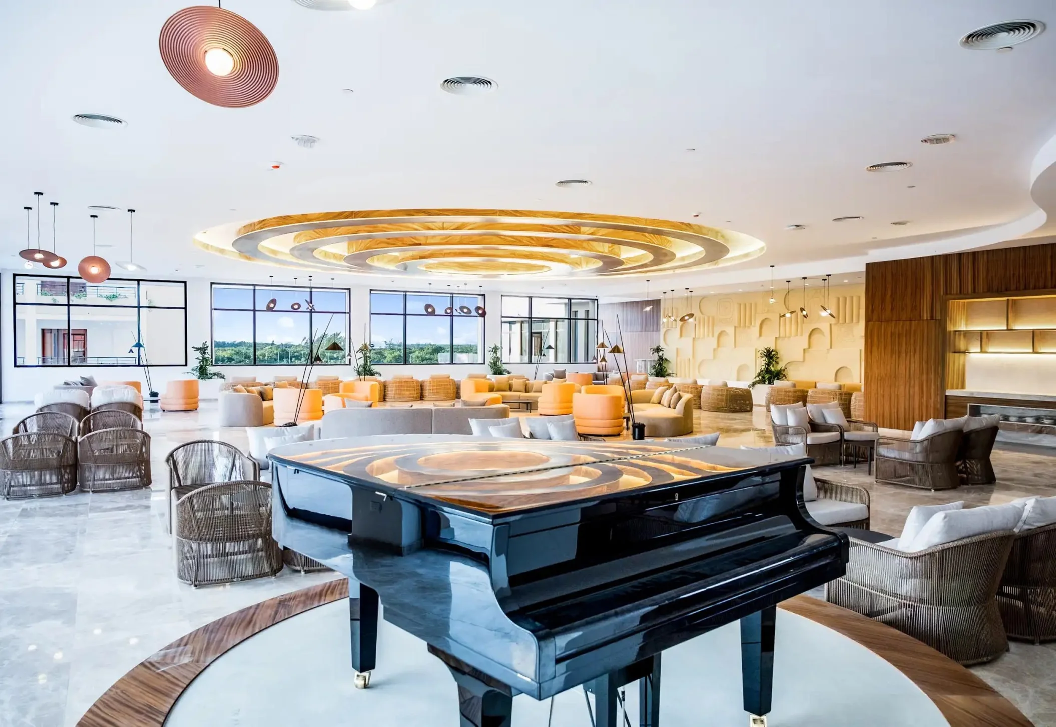 piano bar at Majestic Mirage Costa Mujeres