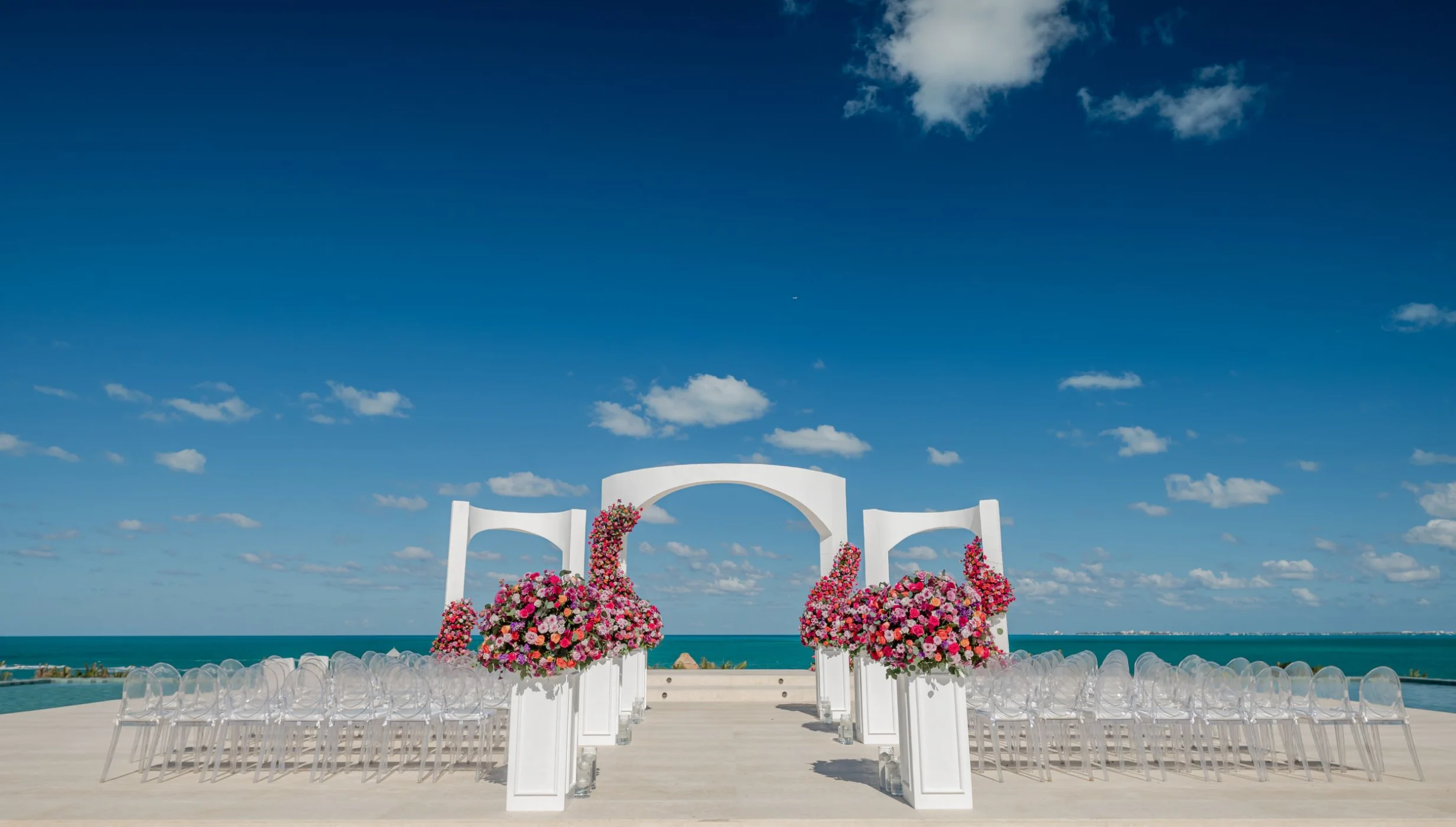 sky wedding gazebo venue at majestic mirage costa mujeres