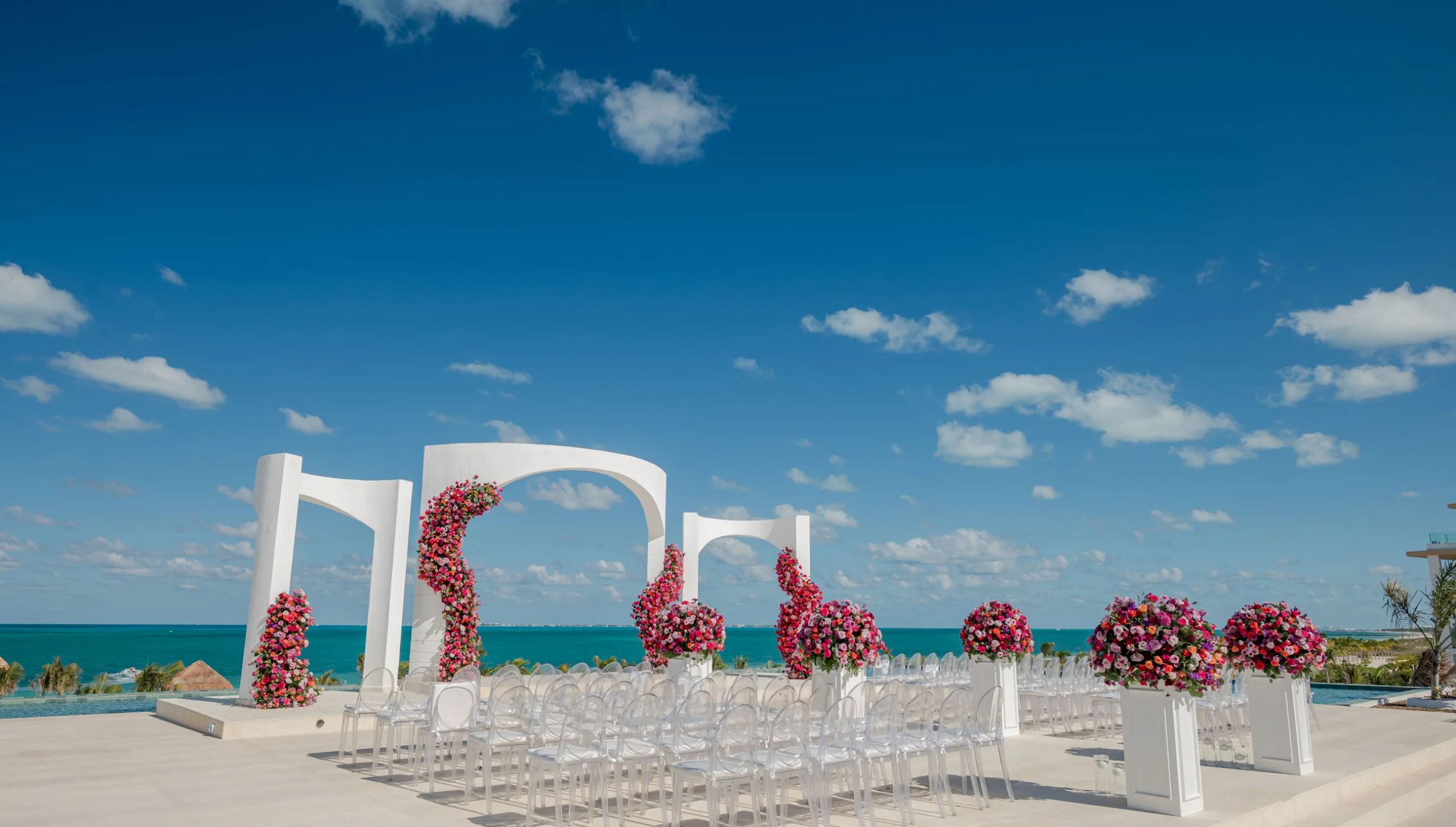 sky wedding gazebo venue at majestic mirage costa mujeres