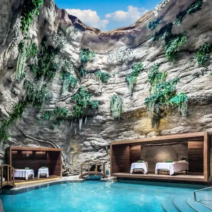 cenote-style spa at Majestic Mirage Costa Mujeres