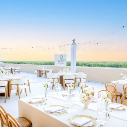 sunset terrace venue at majestic mirage costa mujeres