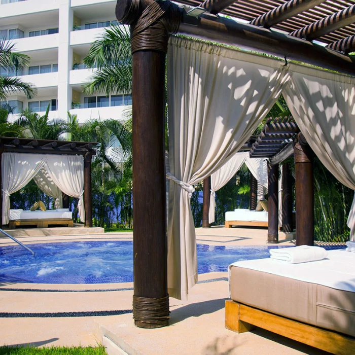 Outdoor Jacuzzi at Marival Distinct Luxury residences.