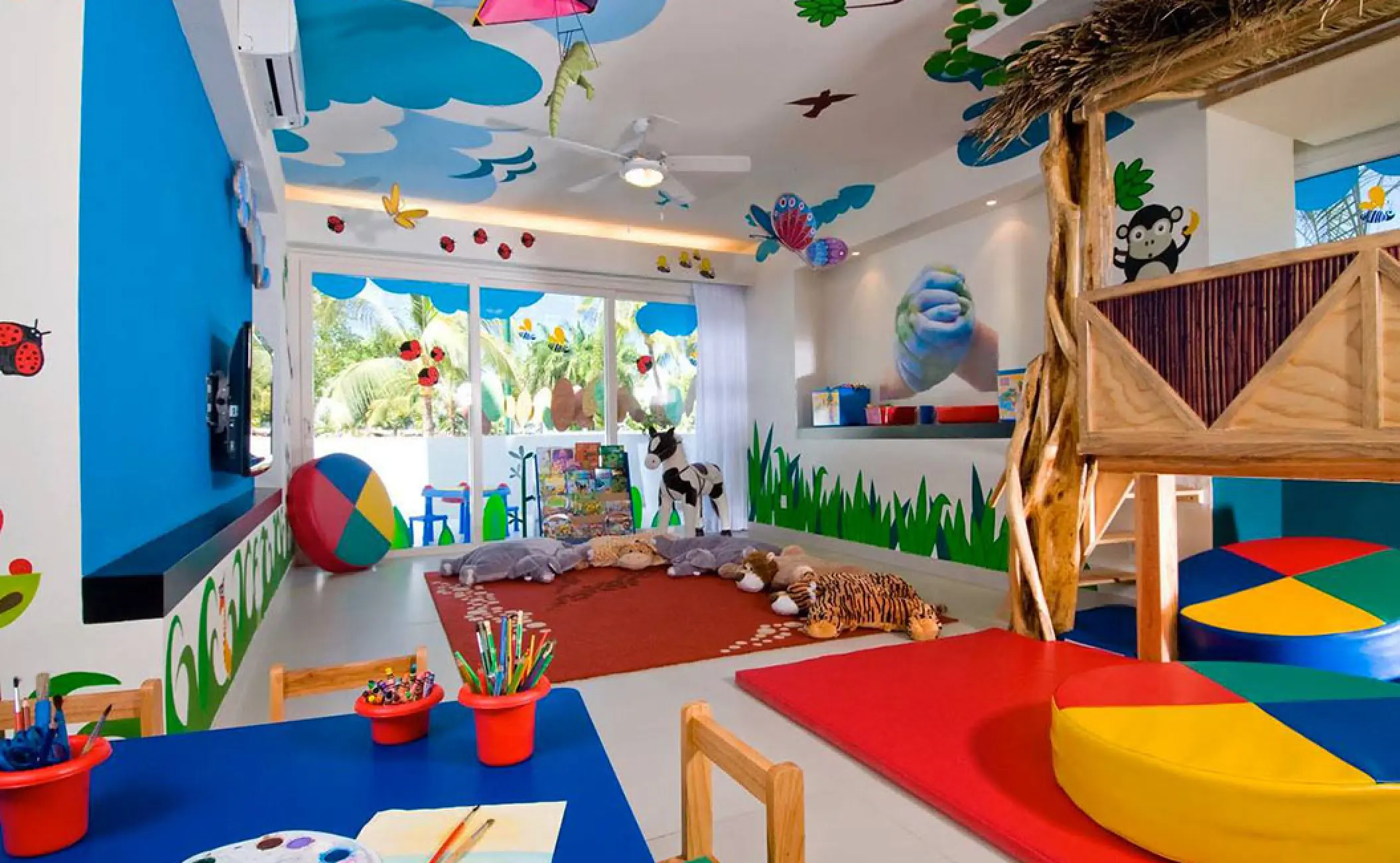 Colorful kids club with play mats and art stations at Marival Distinct Luxury Residences, Puerto Vallarta