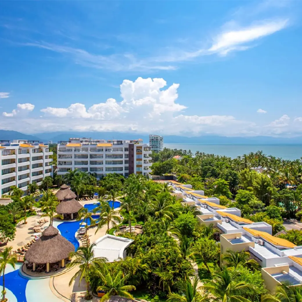 Marival Distinct Residences pools and villas overlooking the ocean, Puerto Vallarta