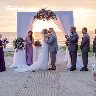 Sunset beach ceremony at Marival Distinct, Puerto Vallarta