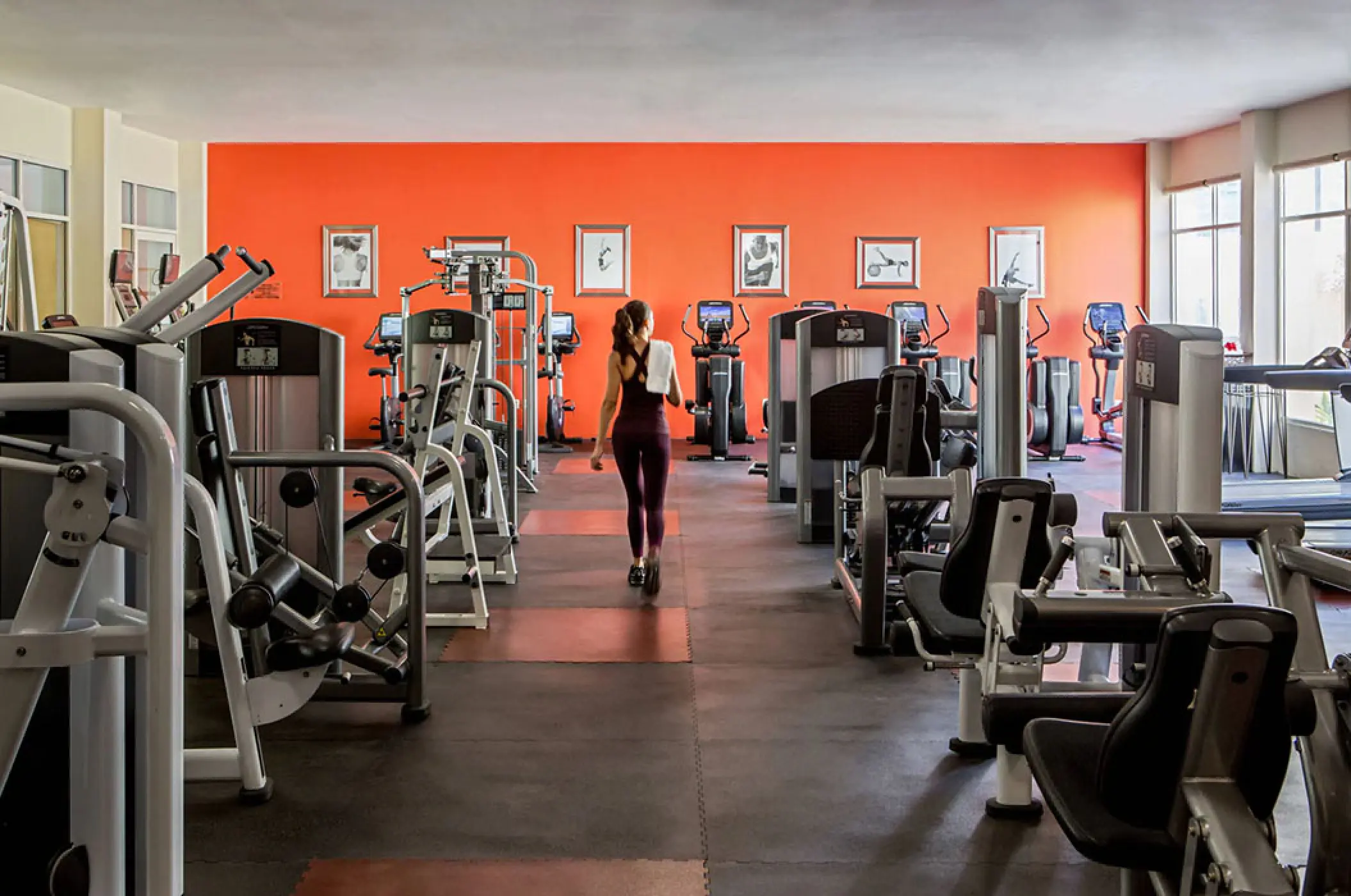 Fitness center with weight machines and cardio equipment at Marriott Puerto Vallarta, Puerto Vallarta