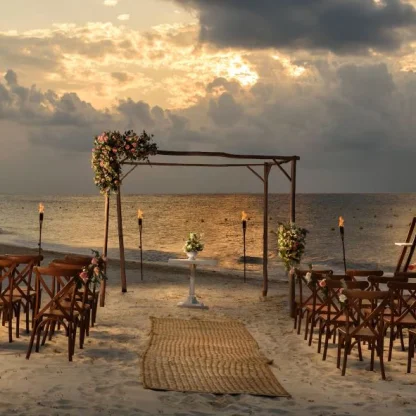 beach wedding venue at melia cozumel