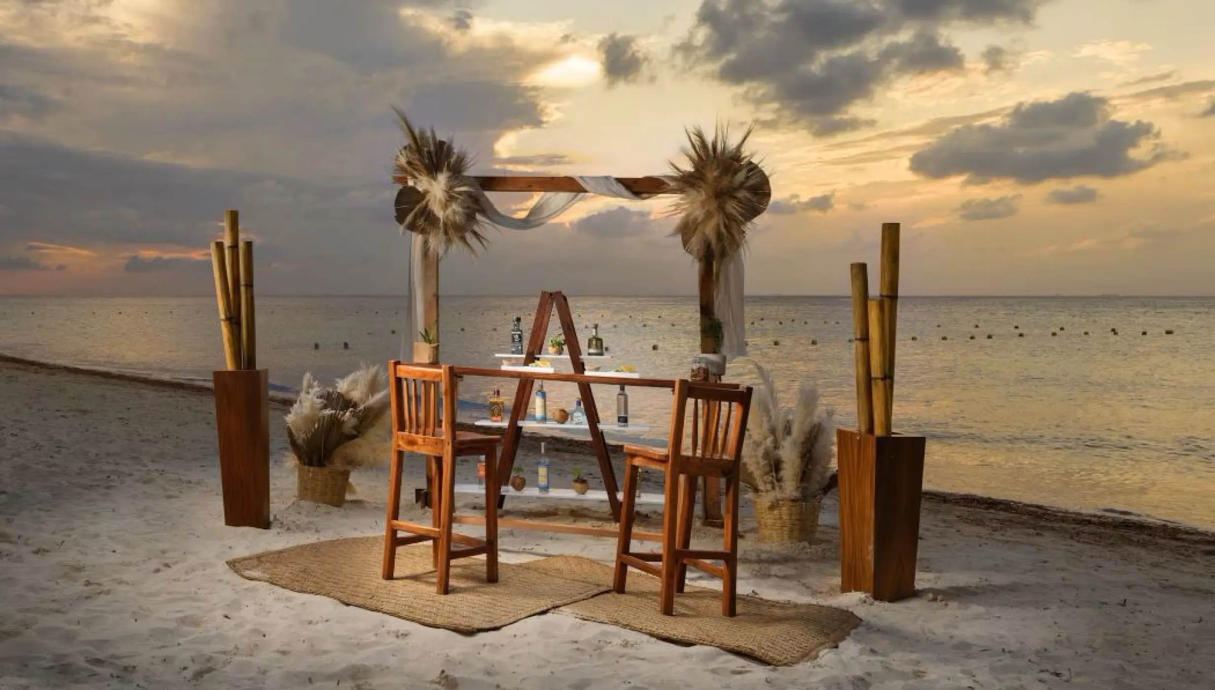 beach venue setup melia cozumel