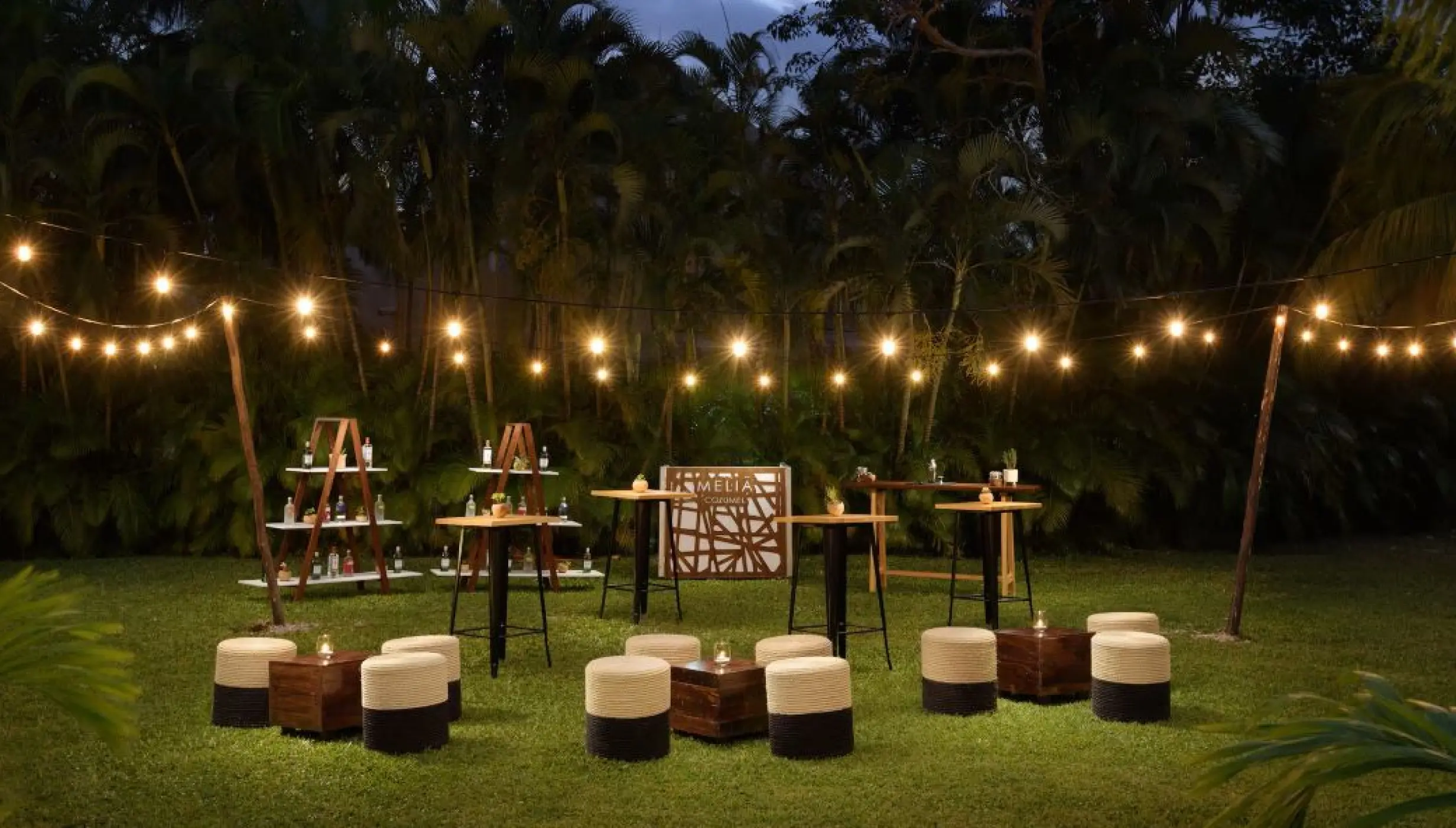 iguana garden terrace venue at melia cozumel