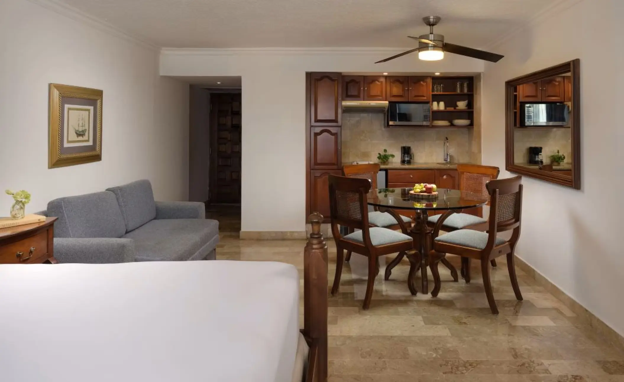 Premium Junior Suite living and dining area at Melia Cozumel, Cozumel