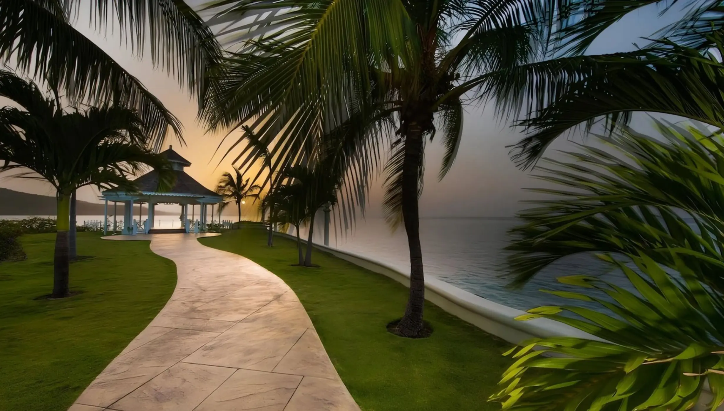 wedding venue and landscaped areas at Moon Palace Jamaica