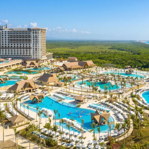 Aerial view of the pools at Moon Palace The Grand Punta Cana