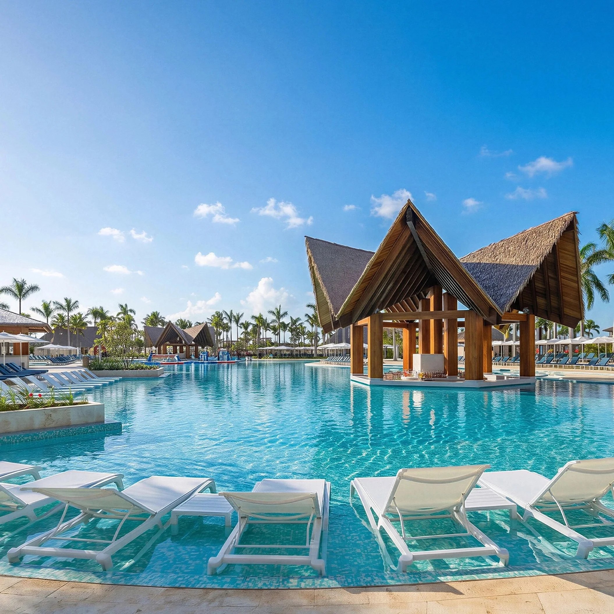 pool and swim-up bar at Moon Palace The Grand Punta Cana