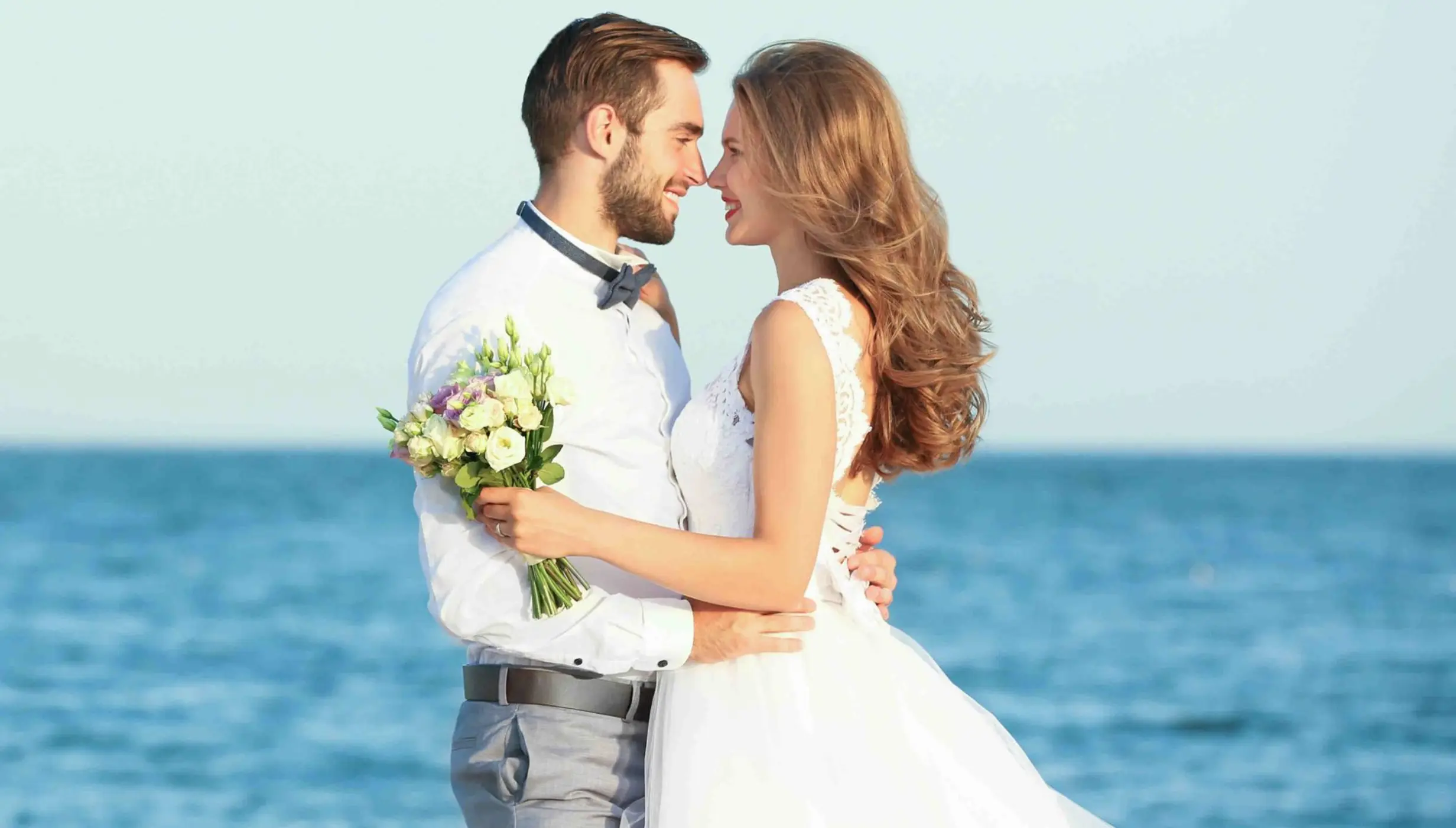 bride and groom at Mystique Holbox by Royalton