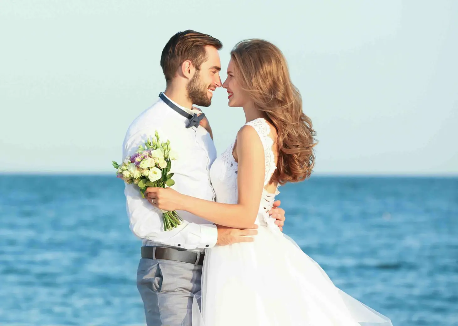 bride and groom at Mystique Holbox by Royalton