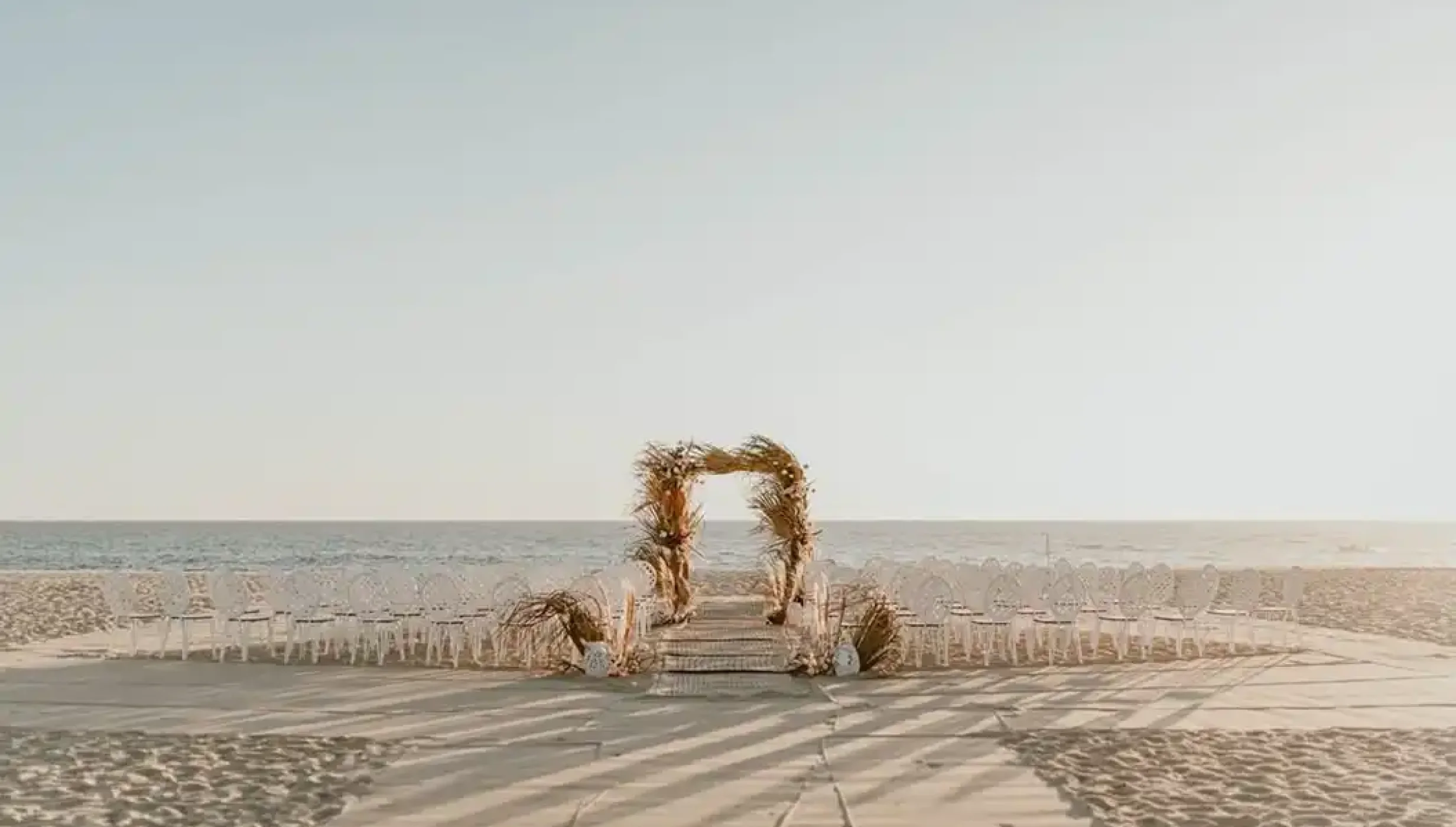 Ceremony decor on the beach at Nobu Hotel Los Cabos