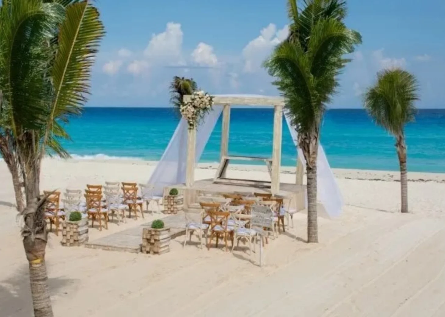 beach wedding venue at Occidental Costa Cancun